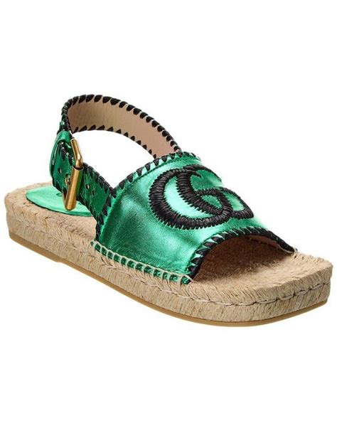 gucci green espadrille|Women's Gucci Designer Espadrilles .